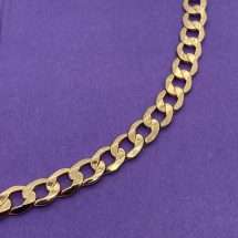 9ct Yellow Gold Gents 20 Inch Flat Curb Chain