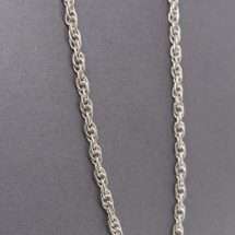 Sterling Silver Wales Rope Style Link Long Chain