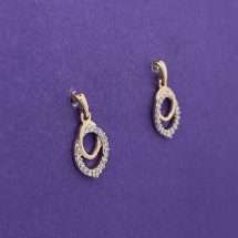 9ct Gold 0.10cts Diamond Double Drop Earrings