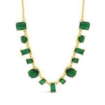 Absolute Gold Green CZ Necklace N2271EM