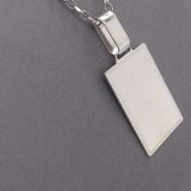Sterling Silver Solid Rectangular Disk Belcher Chain