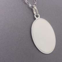 Sterling Silver Solid Oval Disk Belcher Link Chain