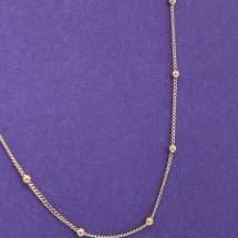 9ct Yellow Gold 18 Inch Ball Bobble Link Chain
