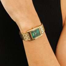 Boss Womens Gold Green Dial Bracelet Watch 1502785