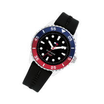 Tommy Hilfiger Boys Steel Black Strap Watch 1720046