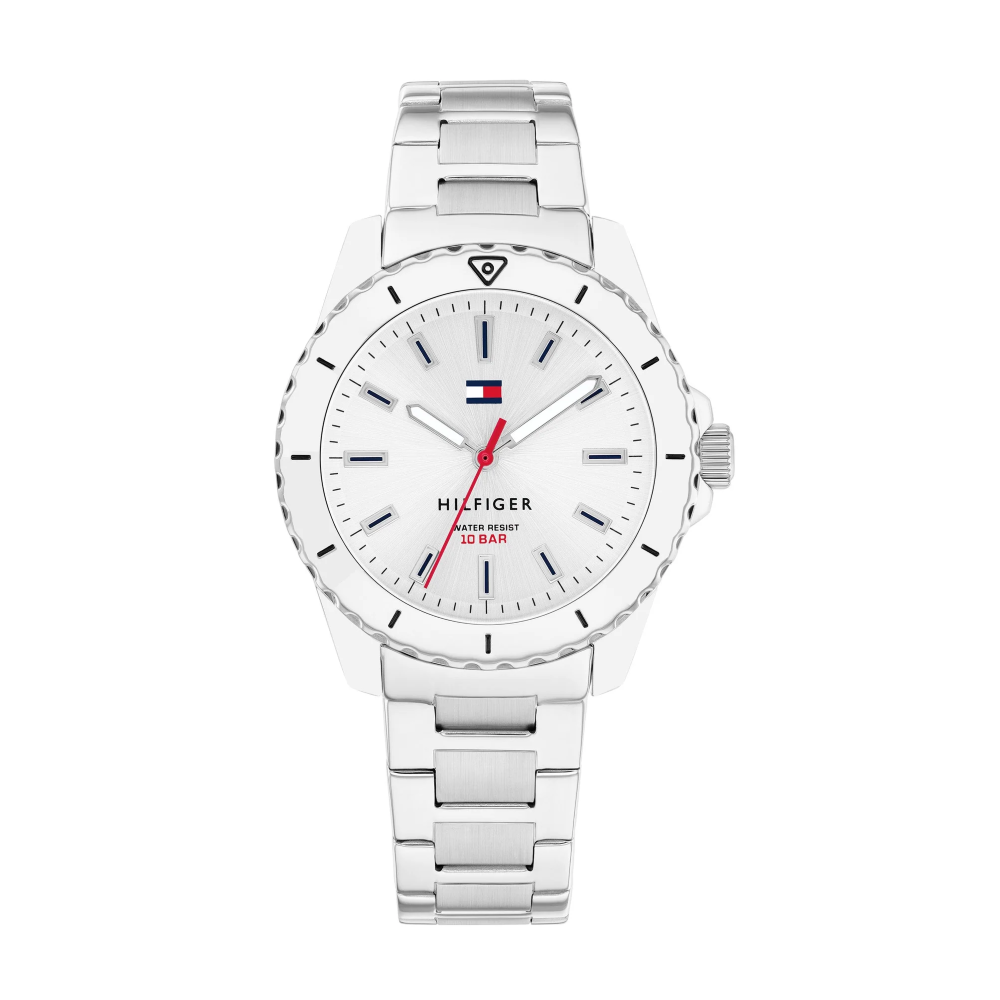 1720051 Tommy Hilfiger unisex kids watch steel bracelet white dial front image 1720051 Tommy Hilfiger unisex kids watch steel bracelet white dial front image