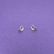 9ct White Gold 4.5mm Wide Earrings Backs Pair