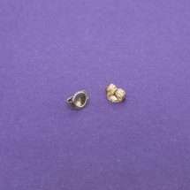 9ct Yellow Gold 5.5mm Wide Earrings Backs Pair