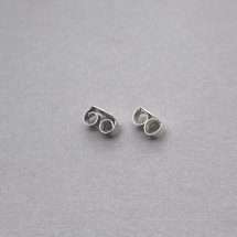Sterling Silver 6mm Wide Earrings Backs Pair