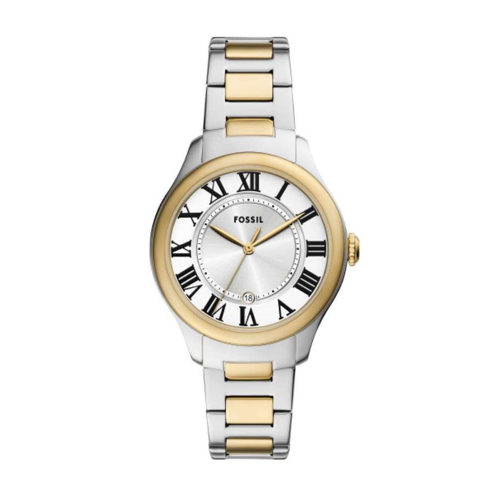 ES5396 Fossil Womens Gilmore Yellow Steel Analogue Bracelet Watch front image ES5396 Fossil Womens Gilmore Yellow Steel Analogue Bracelet Watch front image