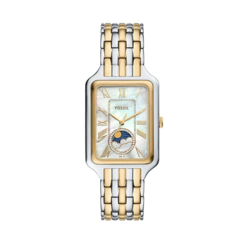 ES5399 Fossil Womens Gold Steel Mother Pearl Dial Watch Front image