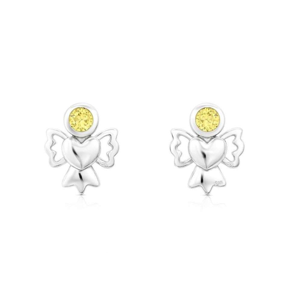 NOV-E-sterling-silver-November-colour-cz-birthstone-angel-stud-earrings-side-image NOV-E-sterling-silver-November-colour-cz-birthstone-angel-stud-earrings-side-image