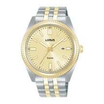Lorus Mens Gold And Steel Bracelet Watch RH972QX9