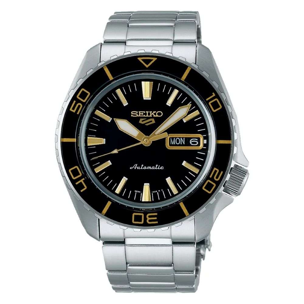 srpk99k1 Seiko blacktone stainless steel automatic watch front image