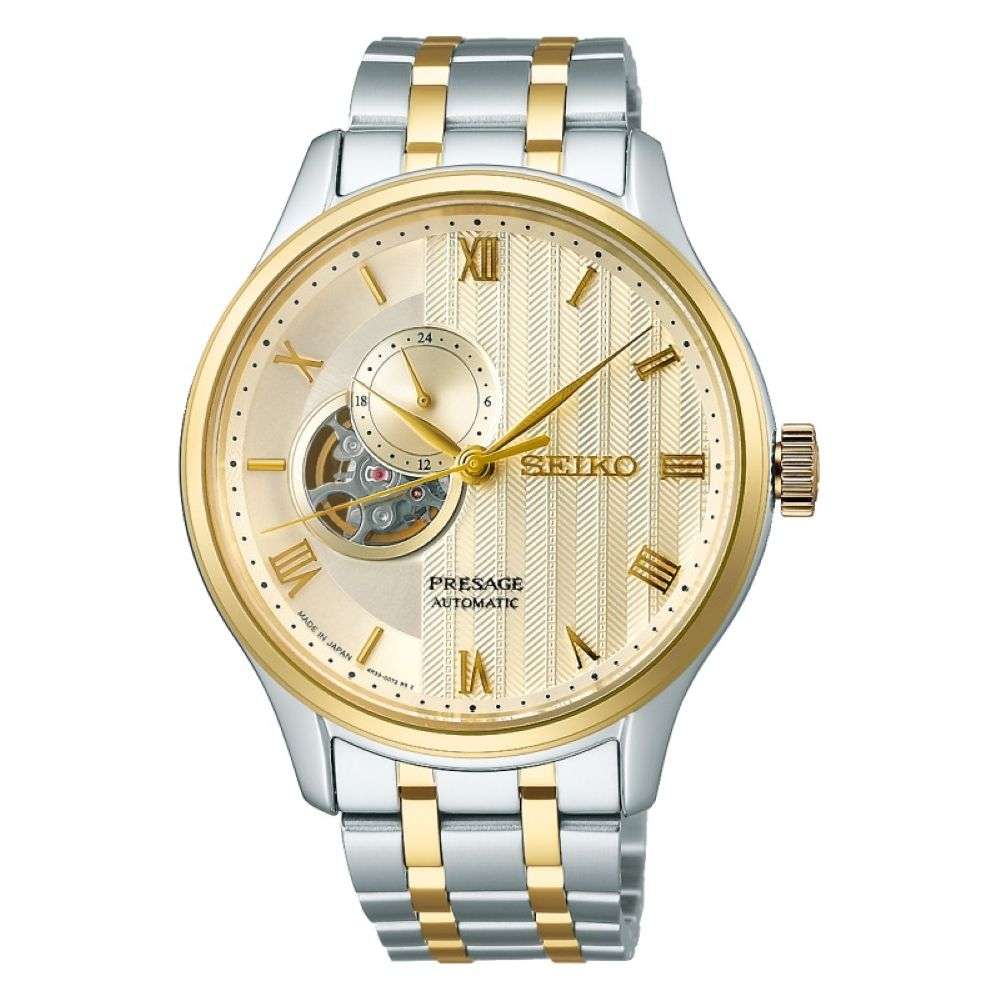 ssa464j1 Seiko presage japanese Zen garden gold presage automatic watch front image