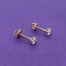 18ct Yellow Gold 0.70ct Lab Diamond Solitaire Earrings