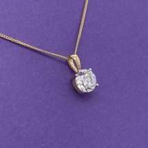 18ct Yellow Gold 1.50ct Lab Diamond Solitaire Pendant