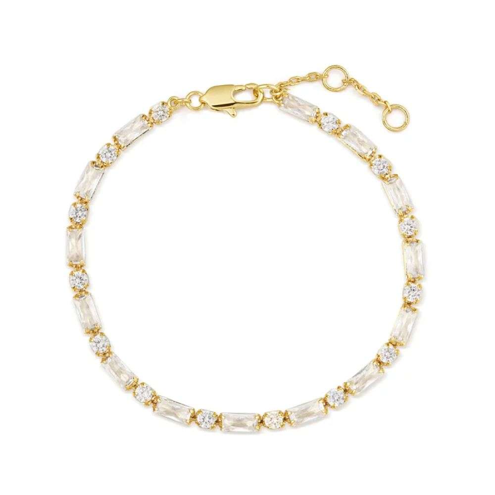 B1363 Burren jewellery gold plated Satya tennis bracelet front image B1363 Burren jewellery gold plated Satya tennis bracelet front image