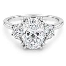 Platinum "Aether" 2.52ct Oval Lab Diamond Diamond Ring