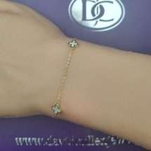 9ct Yellow Gold Mother Pearl Petal Links Bracelet