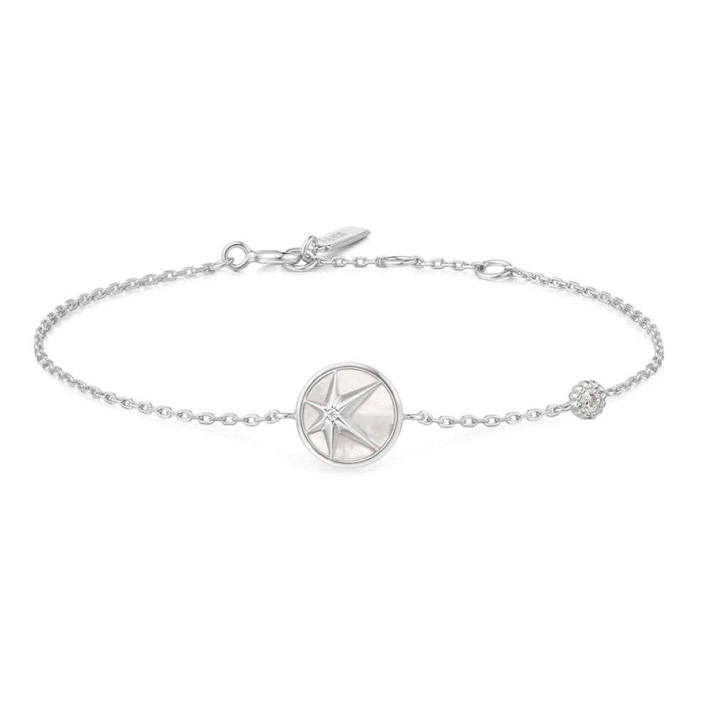 B065-02H Ania Haie silver Star Mother-of-Pearl Bracelet front image B065-02H Ania Haie silver Star Mother-of-Pearl Bracelet front image