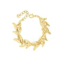 Absolute Gold Leaf Link Bracelet B2345GL