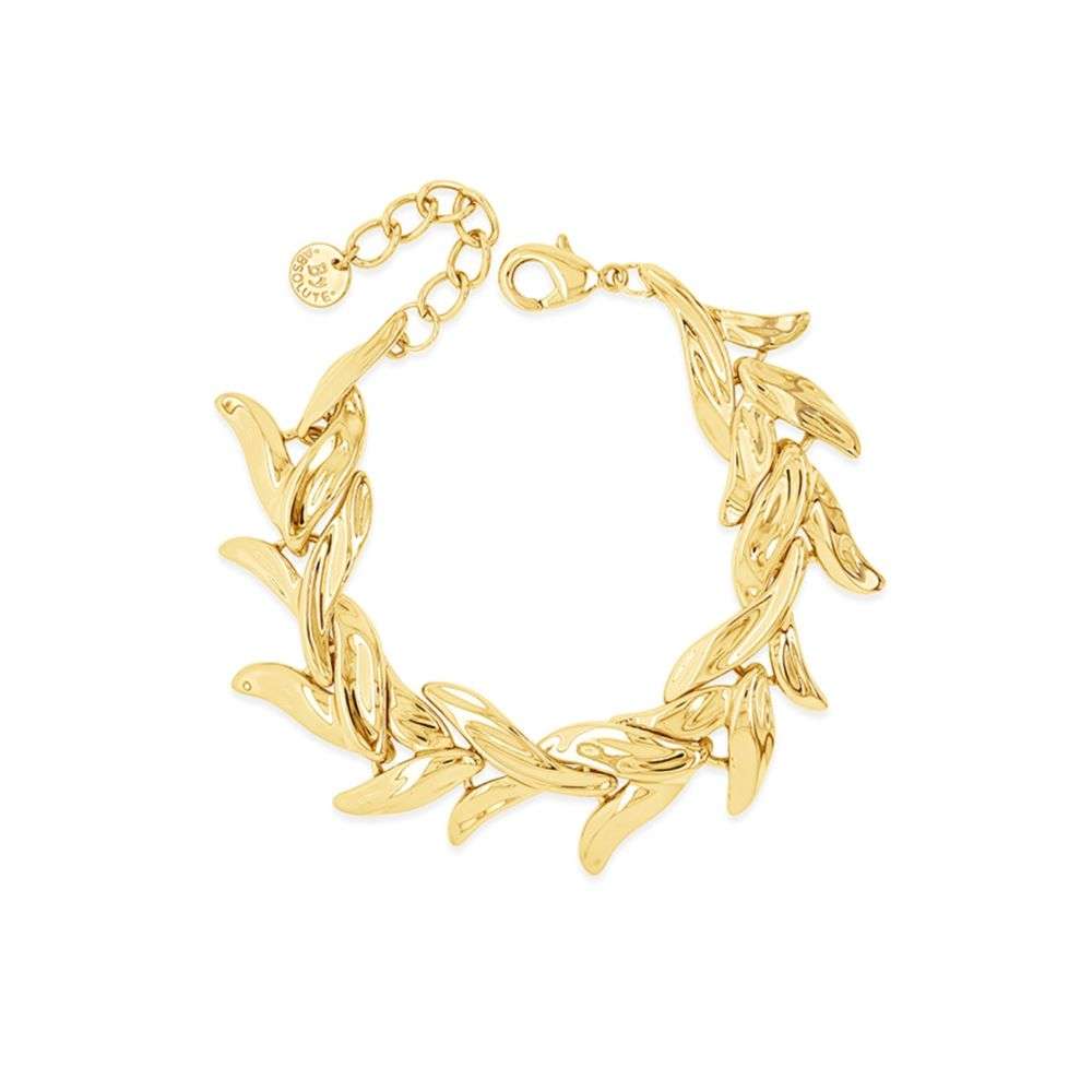 B2345GL absolute jewellery Gold Leaf Bracelet front image B2345GL absolute jewellery Gold Leaf Bracelet front image