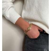 Absolute Gold Leaf Link Bracelet B2345GL