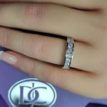 9ct White Gold CZ Channel Eternity Ring