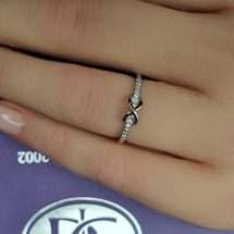 Sterling Silver Childrens CZ Infinity Symbol Dress Ring