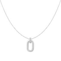 Ania Haie Silver Oval Hoop Necklace N062-01H