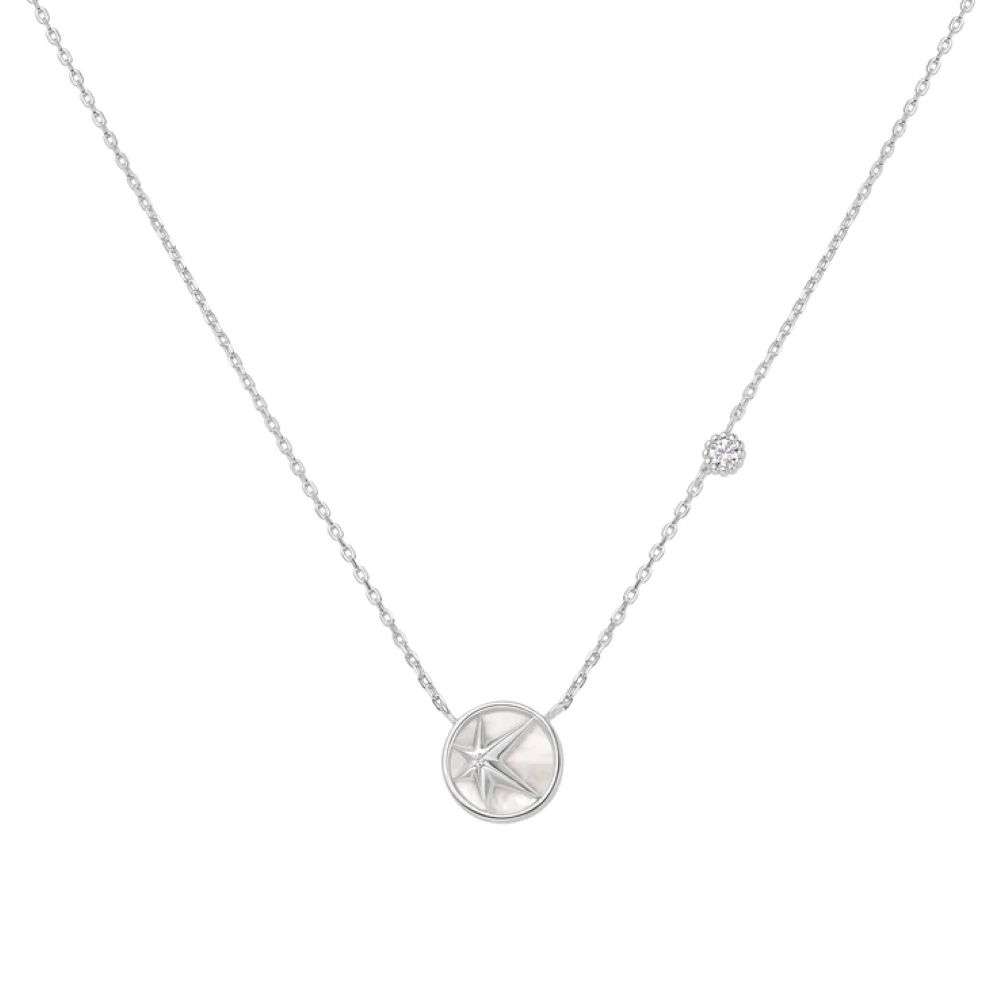 N065-05H ania haie silver Starry Mother of Pearl Necklace front image N065-05H ania haie silver Starry Mother of Pearl Necklace front image