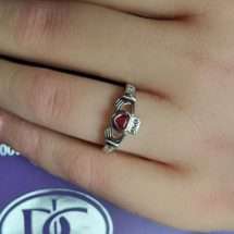 Cailin Sterling Silver Claddagh ring July