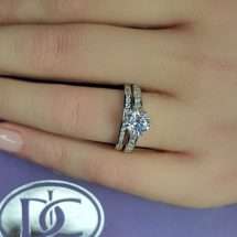 Sterling Silver CZ Solitaire With Matching CZ Ring