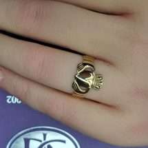 10ct Yellow Gold Claddagh Made In Ireland Ring