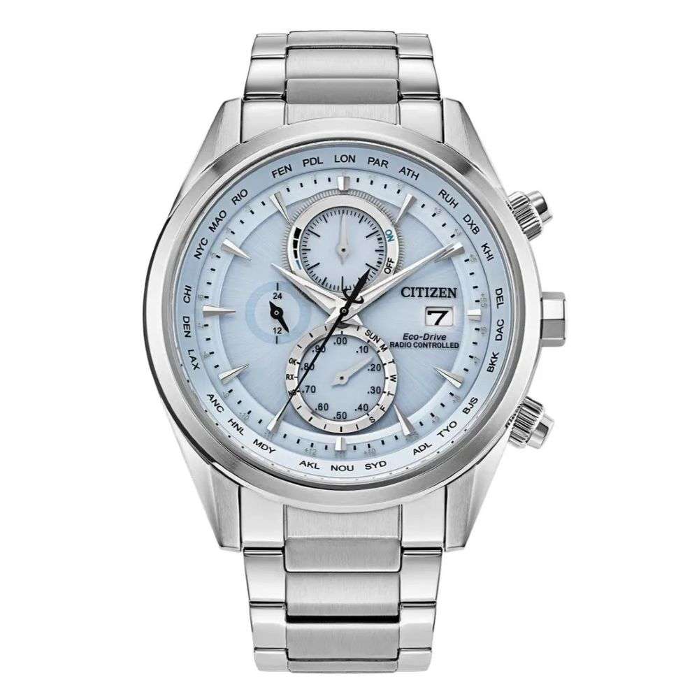at8260-51m citizen eco drive chronograph watch front image at8260-51m citizen eco drive chronograph watch front image