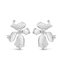 Absolute Silver Plated Flower Stud Earring E2346SL