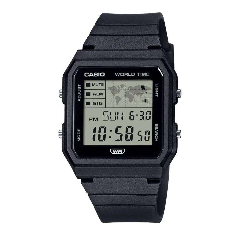 lf-30w-1aef casio black silicon digital watch front image