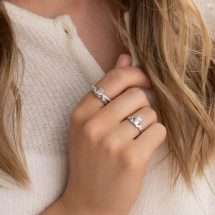 Sterling Silver CZ Set Cross Over Claddagh Dress Ring