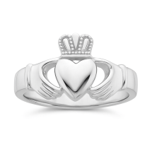 Sterling Silver Traditional Mens Claddagh Ring