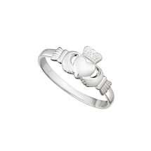Sterling Silver Traditional Small Claddagh Ring
