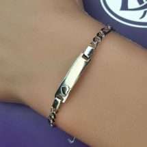 Sterling Silver Childrens I.D Figaro Link Bracelet