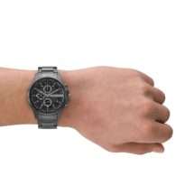 Armani Exchange Hampton Black Steel Watch AX2454