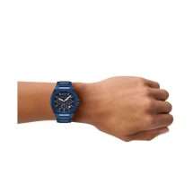 Armani Exchange Mens Sync Blue Steel Watch AX4189