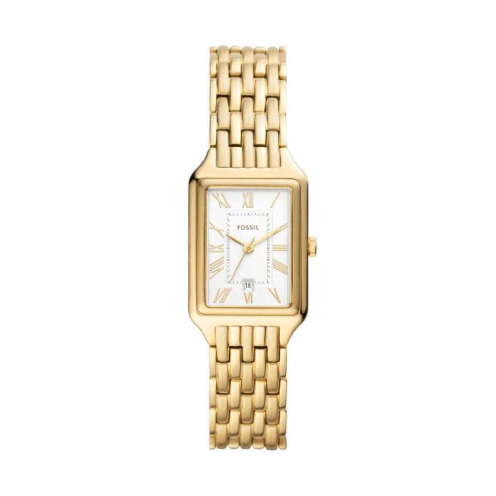 ES5220 Fossil womens gold raquel bracelet watch front image