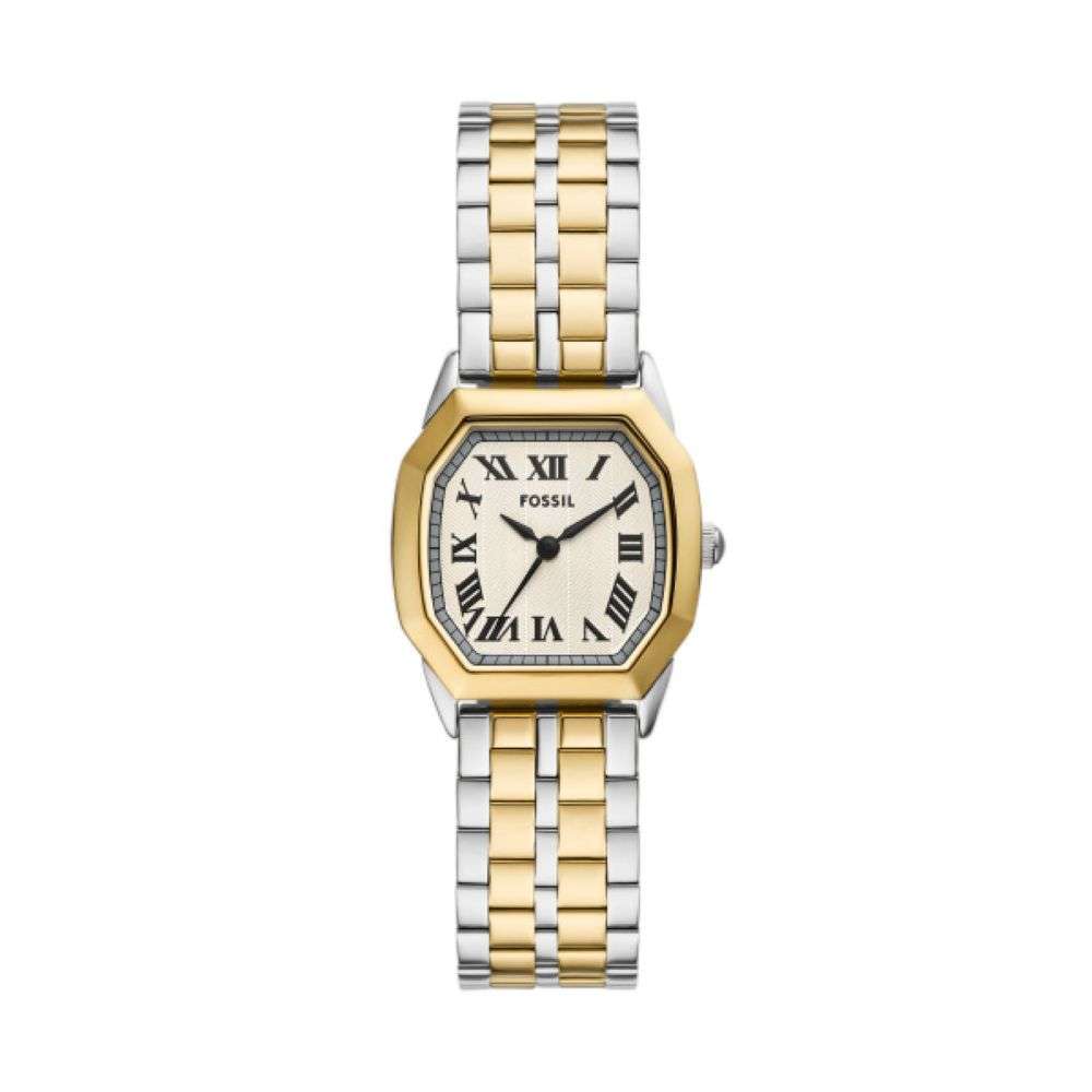 ES5362 Fossil womens Harlow gold and steel bracelet watch front image