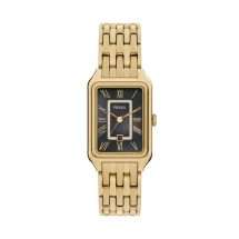 Fossil Womens Raquel Gold Black Dial Watch ES5417