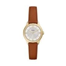 Fossil Womens Gilmore Gold Case Leather Watch ES5423