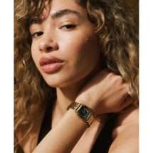 Fossil Womens Harlow Gold Black Dial Watch ES5433