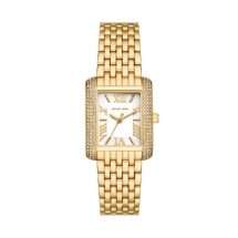 Michael Kors Womens Emery Gold Pearl Watch MK4826
